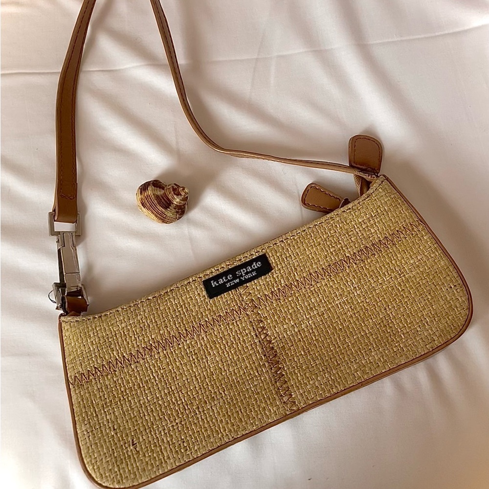 Kate Spade Tan Shoulder Bag with Leather Accents